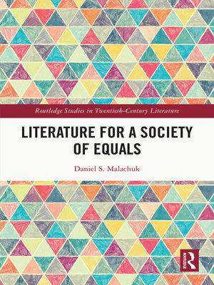 cover image of Literature for a Society of Equals